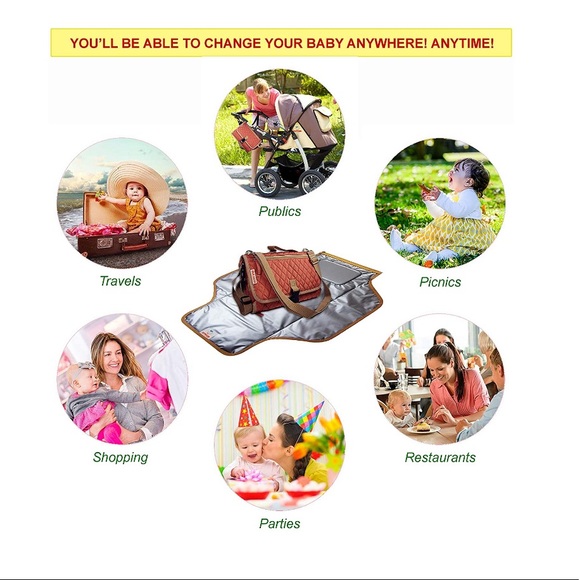 NWOT Baby Diaper Portable Changing Pad With Strap - Picture 5 of 8